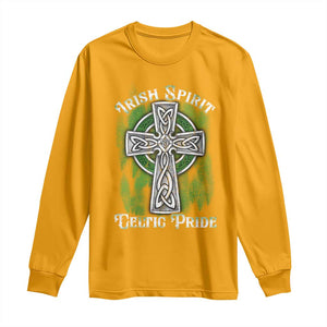 Irish Spirit Celtic Pride Long Sleeve Shirt TS09 Gold Print Your Wear