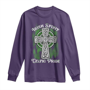 Irish Spirit Celtic Pride Long Sleeve Shirt TS09 Purple Print Your Wear