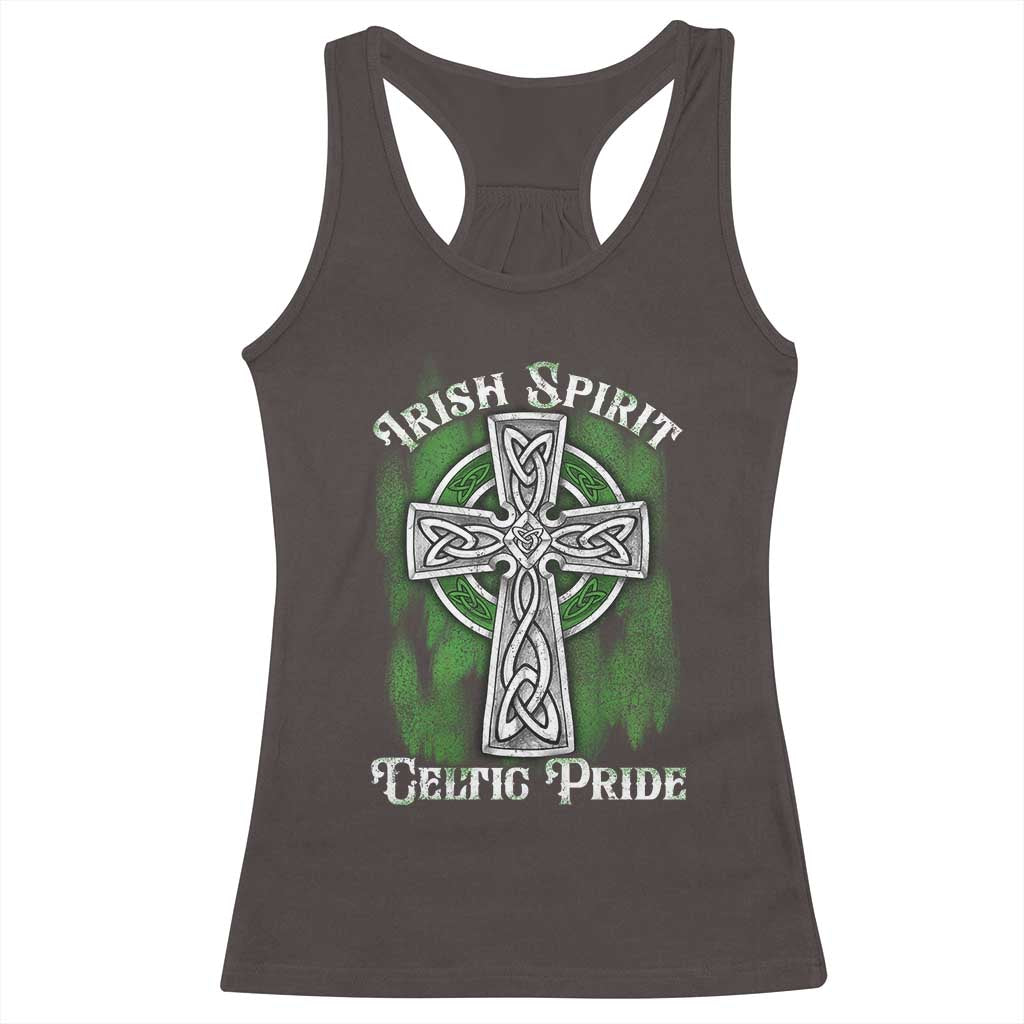 Irish Spirit Celtic Pride Racerback Tank Top TS09 Dark Chocolate Print Your Wear