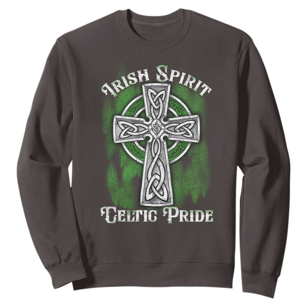 Irish Spirit Celtic Pride Sweatshirt TS09 Dark Chocolate Print Your Wear