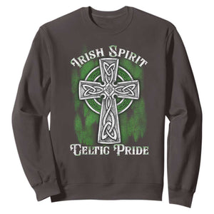 Irish Spirit Celtic Pride Sweatshirt TS09 Dark Chocolate Print Your Wear