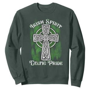 Irish Spirit Celtic Pride Sweatshirt TS09 Dark Forest Green Print Your Wear