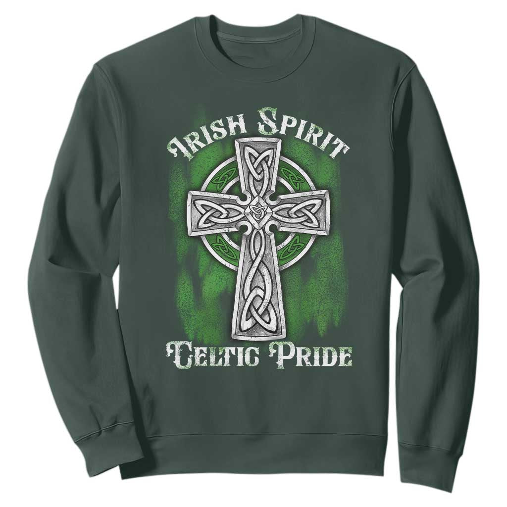 Irish Spirit Celtic Pride Sweatshirt TS09 Dark Forest Green Print Your Wear