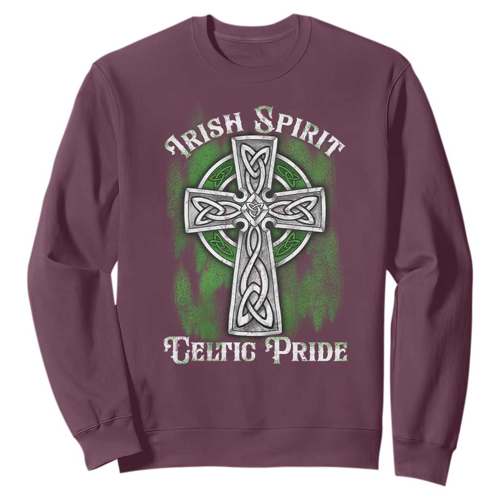 Irish Spirit Celtic Pride Sweatshirt TS09 Maroon Print Your Wear