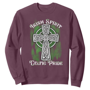 Irish Spirit Celtic Pride Sweatshirt TS09 Maroon Print Your Wear