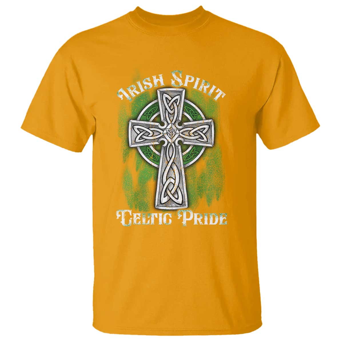 Irish Spirit Celtic Pride T Shirt TS09 Gold Print Your Wear