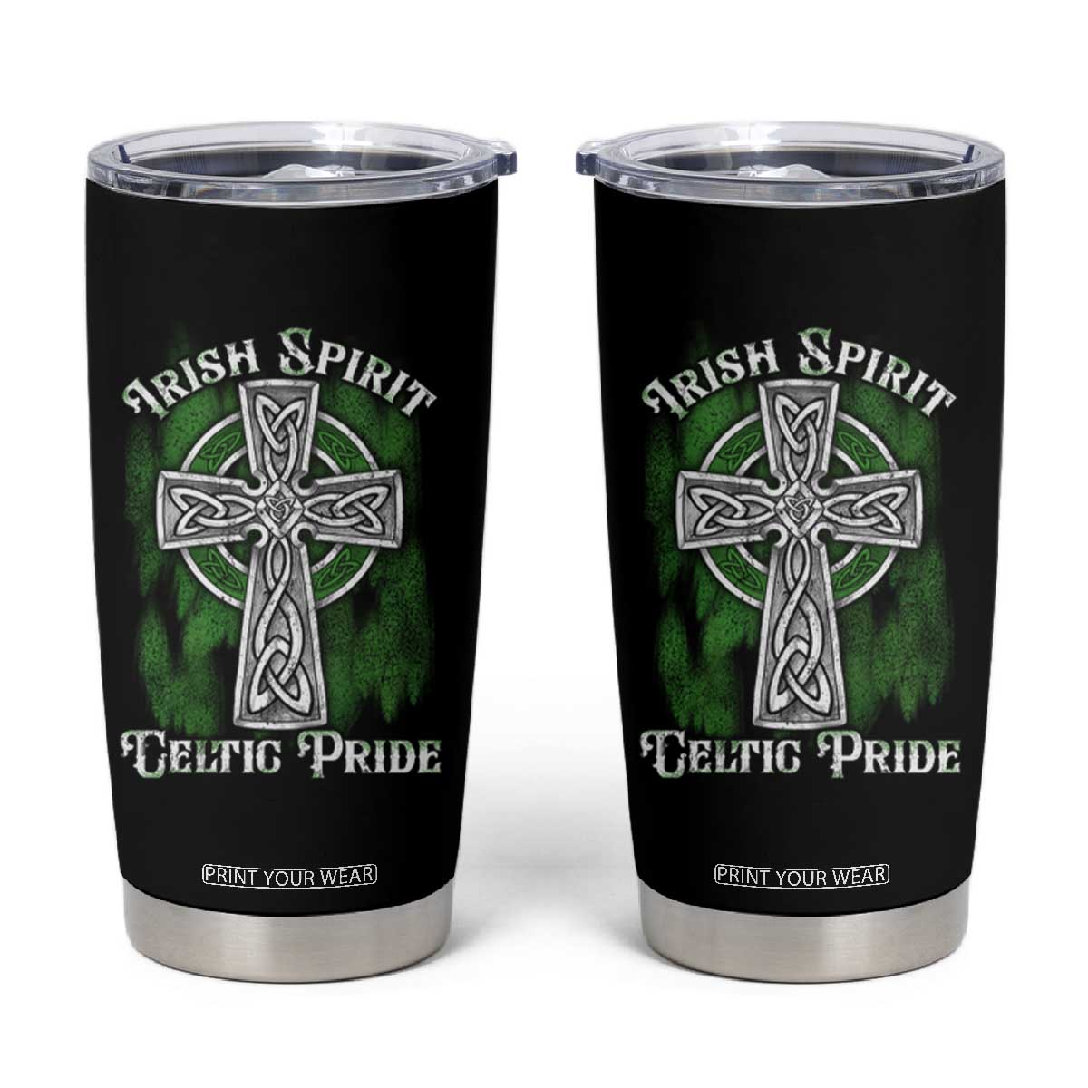 Irish Spirit Celtic Pride Tumbler Cup TS09 Black Print Your Wear