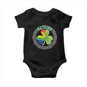 Gayrish Funny St. Patrick's Day LGBT Baby Onesie TS09 Black Print Your Wear