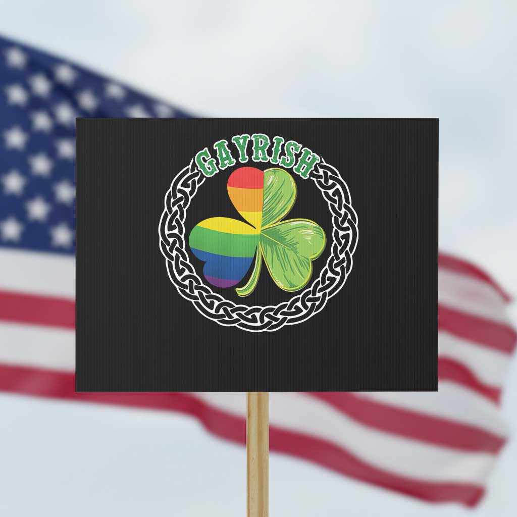Gayrish Funny St. Patrick's Day LGBT Protest Sign TS09 Horizontal 18