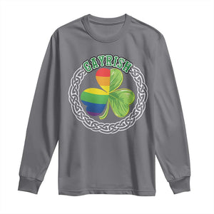 Gayrish Funny St. Patrick's Day LGBT Long Sleeve Shirt TS09 Charcoal Print Your Wear