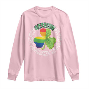 Gayrish Funny St. Patrick's Day LGBT Long Sleeve Shirt TS09 Light Pink Print Your Wear