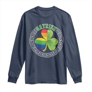 Gayrish Funny St. Patrick's Day LGBT Long Sleeve Shirt TS09 Navy Print Your Wear