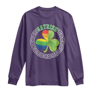 Gayrish Funny St. Patrick's Day LGBT Long Sleeve Shirt TS09 Purple Print Your Wear