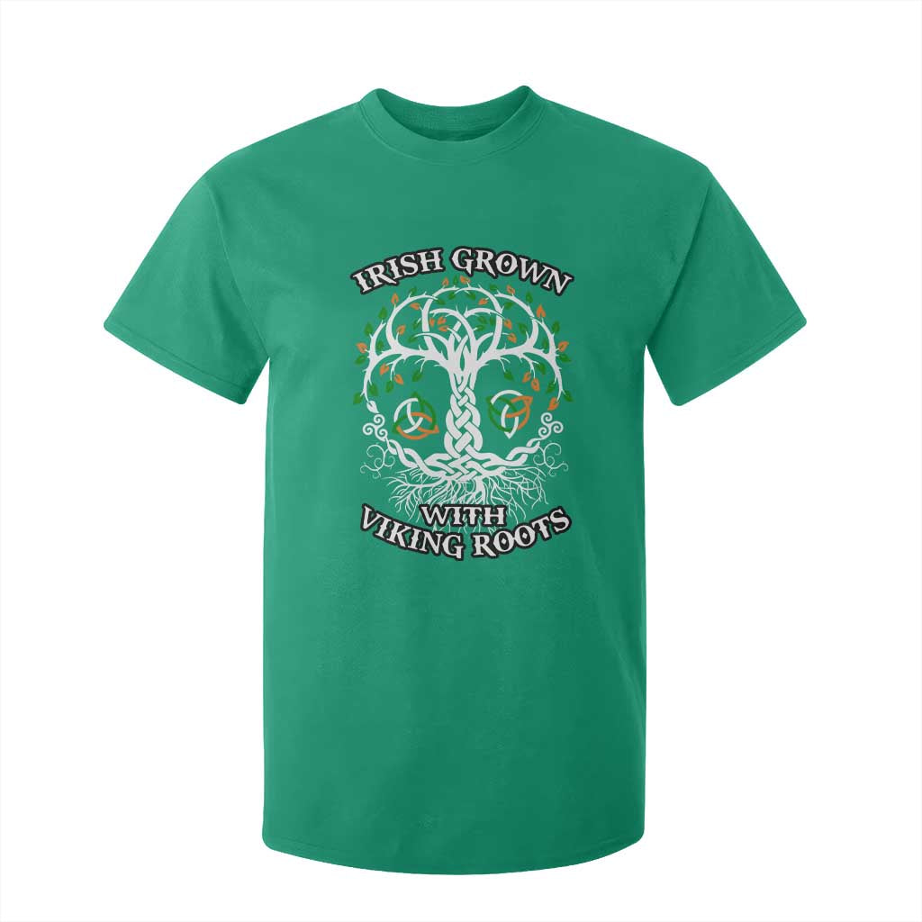 Irish Grown With Viking Roots T Shirt For Kid TS09 Irish Green Print Your Wear