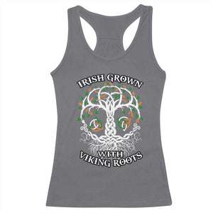 Irish Grown With Viking Roots Racerback Tank Top TS09 Charcoal Print Your Wear