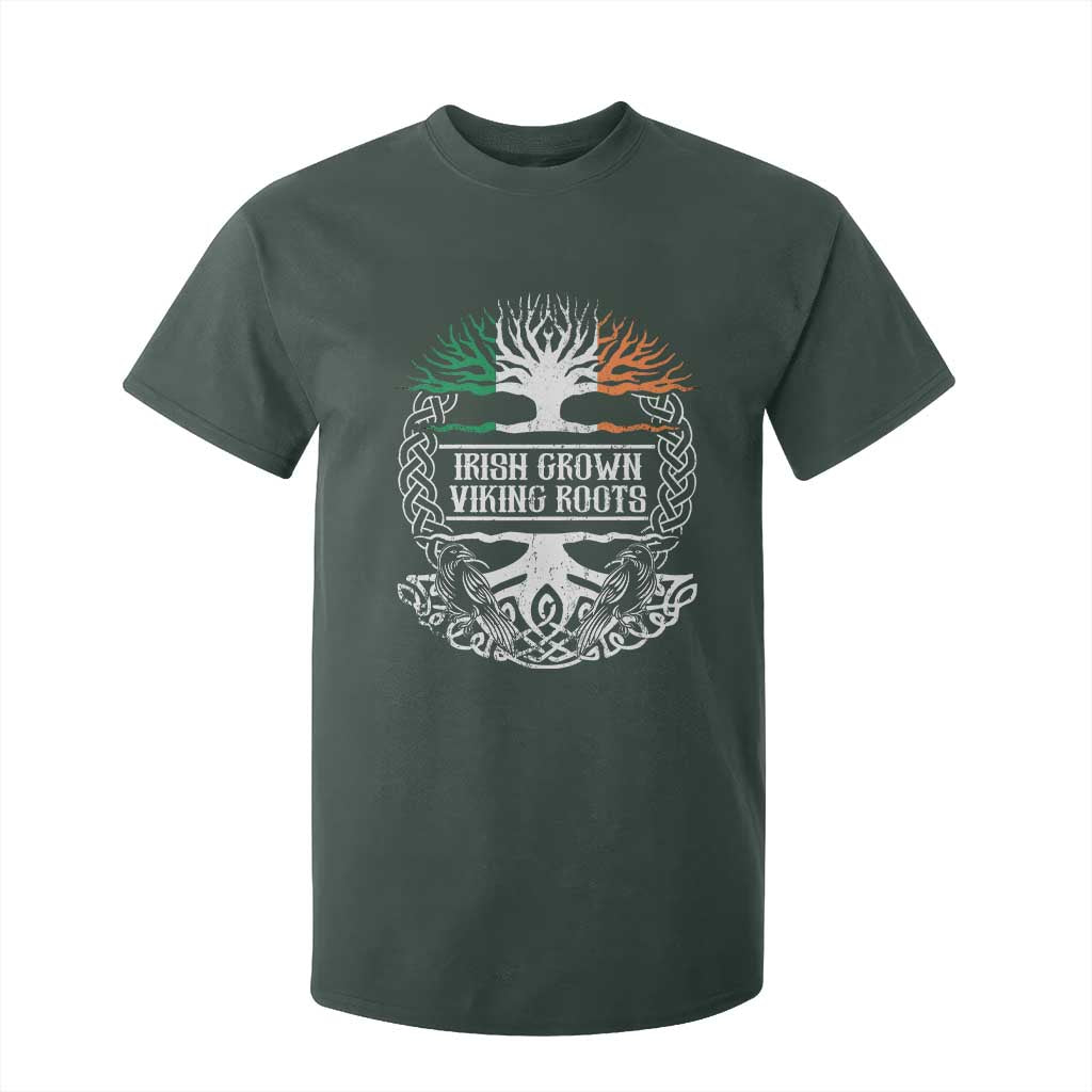 Irish Viking T Shirt For Kid Irish Grown With Viking Roots TS09 Dark Forest Green Print Your Wear