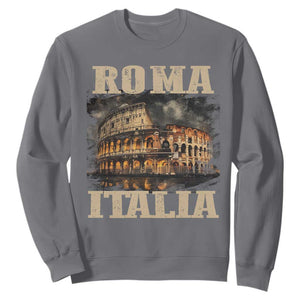 Roma Italia Colosseum Sweatshirt Vintage Italy Rome TS09 Charcoal Print Your Wear