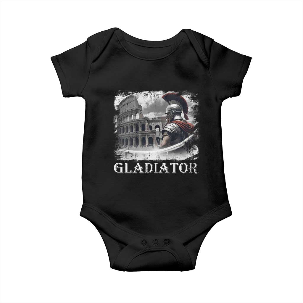 Gladiator Roman Warrior Colosseum Baby Onesie TS09 Black Print Your Wear