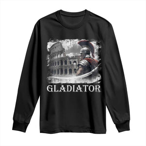 Gladiator Roman Warrior Colosseum Long Sleeve Shirt TS09 Black Print Your Wear