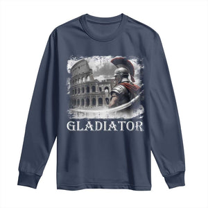 Gladiator Roman Warrior Colosseum Long Sleeve Shirt TS09 Navy Print Your Wear