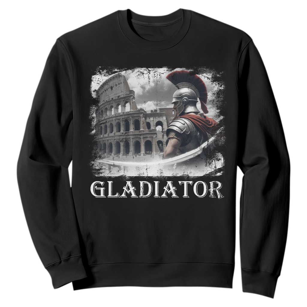 Gladiator Roman Warrior Colosseum Sweatshirt TS09 Black Print Your Wear
