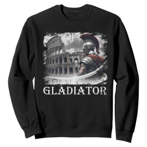 Gladiator Roman Warrior Colosseum Sweatshirt TS09 Black Print Your Wear