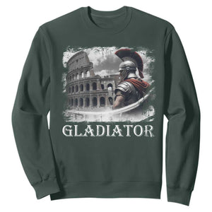 Gladiator Roman Warrior Colosseum Sweatshirt TS09 Dark Forest Green Print Your Wear