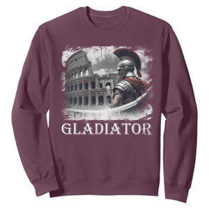 Gladiator Roman Warrior Colosseum Sweatshirt TS09 Maroon Print Your Wear