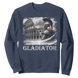 Gladiator Roman Warrior Colosseum Sweatshirt TS09 Navy Print Your Wear