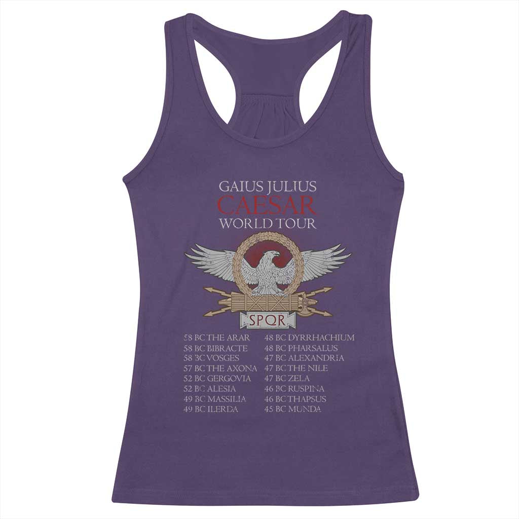 Julius Caesar World Tour Racerback Tank Top SPQR Roman History TS09 Purple Print Your Wear