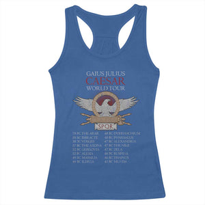Julius Caesar World Tour Racerback Tank Top SPQR Roman History TS09 Royal Blue Print Your Wear