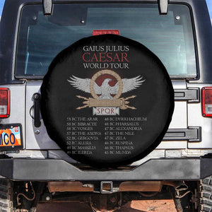 Julius Caesar World Tour Spare Tire Cover SPQR Roman History TS09 No hole Black Print Your Wear
