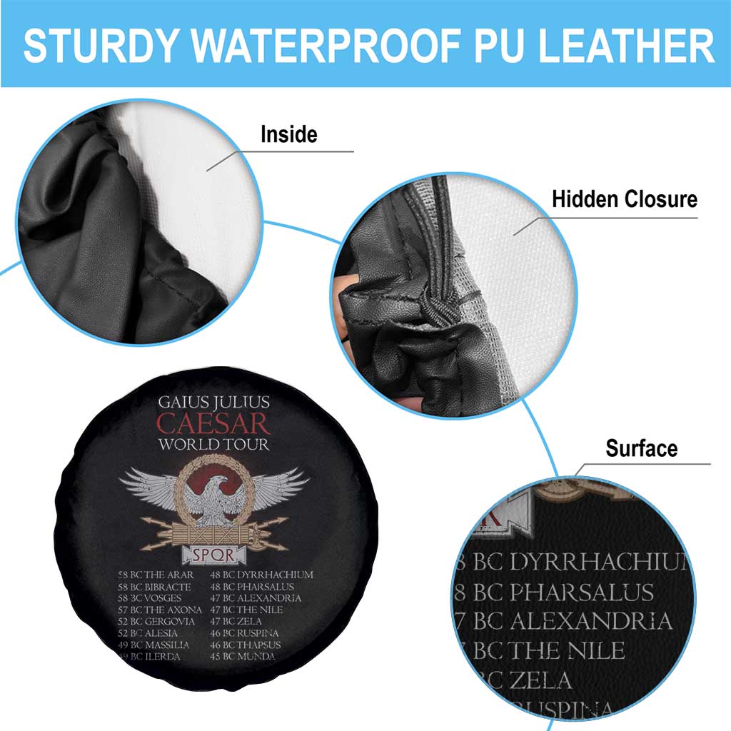Julius Caesar World Tour Spare Tire Cover SPQR Roman History TS09 Print Your Wear