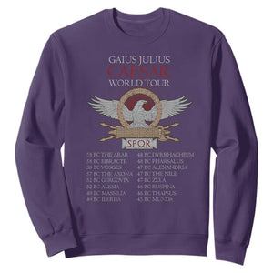 Julius Caesar World Tour Sweatshirt SPQR Roman History TS09 Purple Print Your Wear