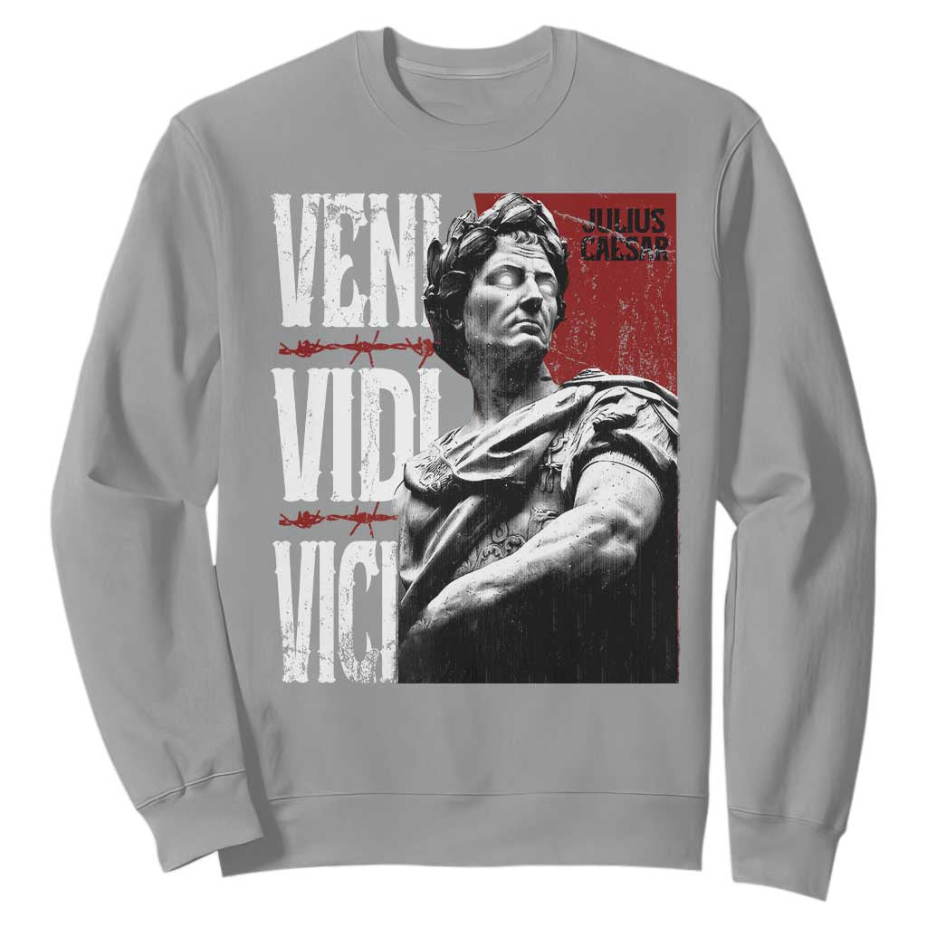 Julius Caesar Sweatshirt Veni Vidi Vici Latin Roman History TS09 Sport Gray Print Your Wear