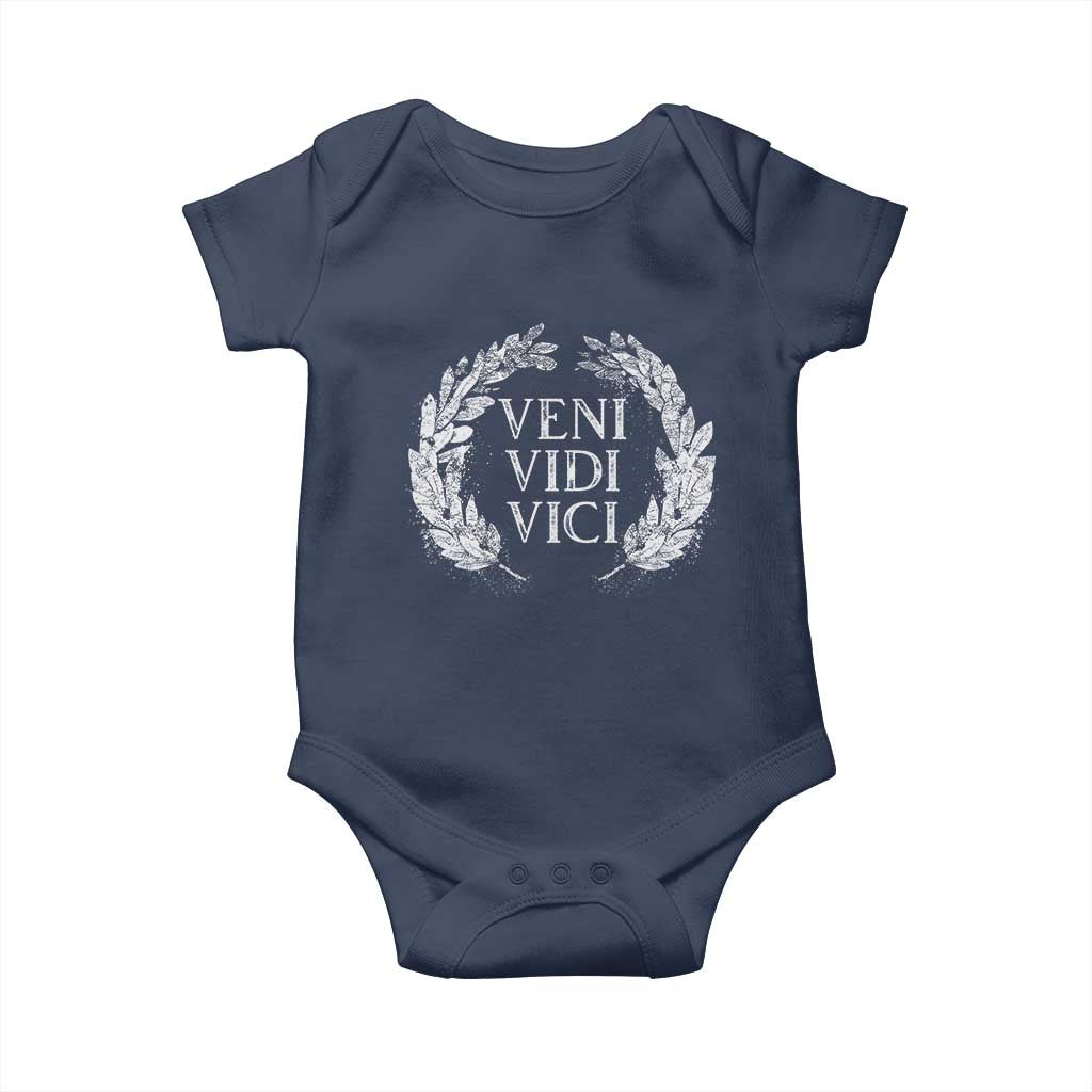 Julius Caesar Veni Vidi Vici Baby Onesie Latin Roman History TS09 Navy Print Your Wear