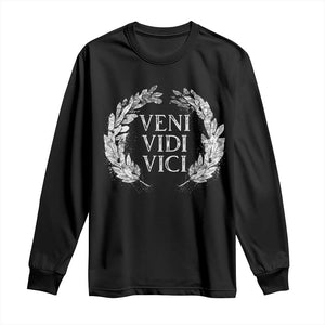 Julius Caesar Veni Vidi Vici Long Sleeve Shirt Latin Roman History TS09 Black Print Your Wear