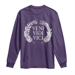 Julius Caesar Veni Vidi Vici Long Sleeve Shirt Latin Roman History TS09 Purple Print Your Wear