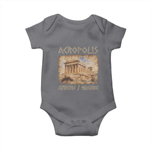 Acropolis Athens Greece Souvenir Greek Parthenon Baby Onesie TS09 Charcoal Print Your Wear