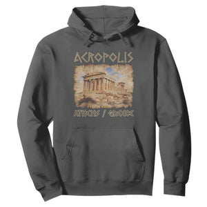 Acropolis Athens Greece Souvenir Greek Parthenon Hoodie TS09 Dark Heather Print Your Wear