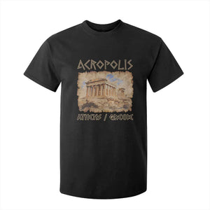 Acropolis Athens Greece Souvenir T Shirt For Kid - Greek Parthenon Youth Heritage Tee TS09 Black Print Your Wear