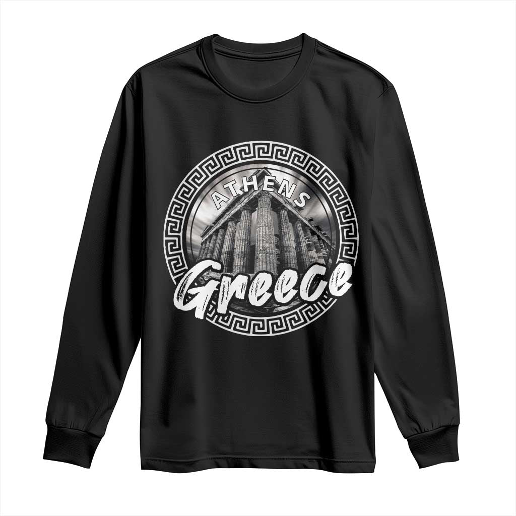 Greece Athens Parthenon Acropolis Long Sleeve Shirt TS09 Black Print Your Wear