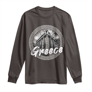 Greece Athens Parthenon Acropolis Long Sleeve Shirt TS09 Dark Chocolate Print Your Wear