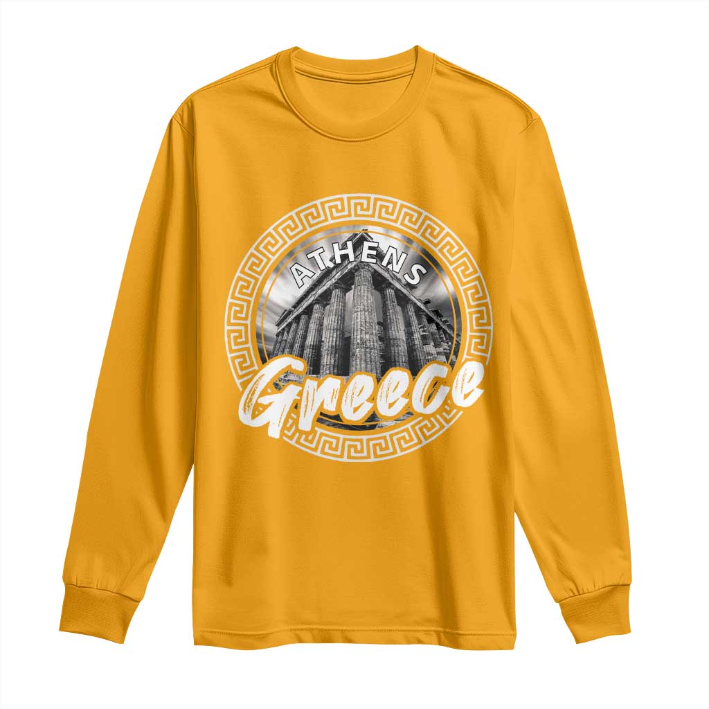 Greece Athens Parthenon Acropolis Long Sleeve Shirt TS09 Gold Print Your Wear