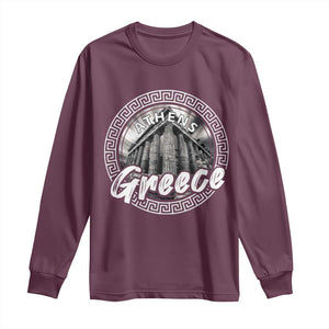 Greece Athens Parthenon Acropolis Long Sleeve Shirt TS09 Maroon Print Your Wear