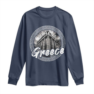 Greece Athens Parthenon Acropolis Long Sleeve Shirt TS09 Navy Print Your Wear