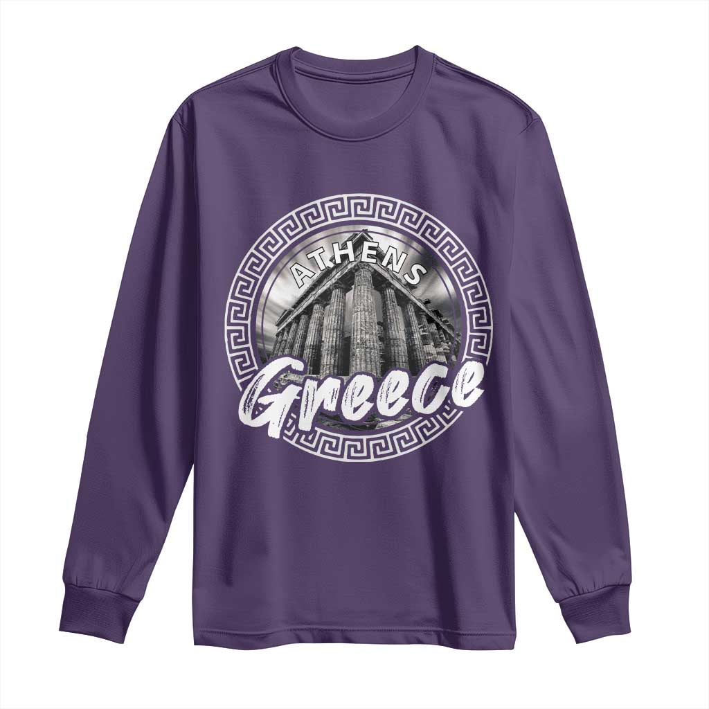 Greece Athens Parthenon Acropolis Long Sleeve Shirt TS09 Purple Print Your Wear