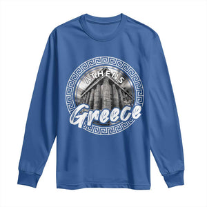 Greece Athens Parthenon Acropolis Long Sleeve Shirt TS09 Royal Blue Print Your Wear