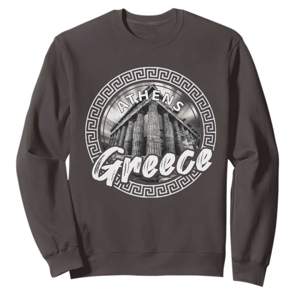 Greece Athens Parthenon Acropolis Sweatshirt TS09 Dark Chocolate Print Your Wear