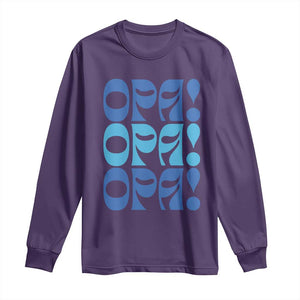 Greek Oops Opa Long Sleeve Shirt TS09 Purple Print Your Wear